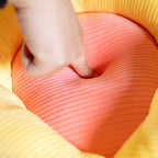 SOGA 2X Yellow Double Flower Shape Cushion Soft Bedside Floor Plush Pillow Home Decor