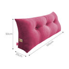 SOGA 100cm Crabapple Red Triangular Wedge Bed Pillow Headboard Backrest Bedside Tatami Cushion Home Decor