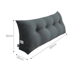SOGA 4X 120cm Dark Grey Triangular Wedge Bed Pillow Headboard Backrest Bedside Tatami Cushion Home Decor