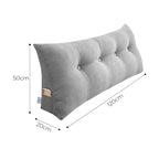SOGA 2X 120cm Silver Triangular Wedge Bed Pillow Headboard Backrest Bedside Tatami Cushion Home Decor