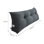 SOGA 100cm Dark Grey Triangular Wedge Bed Pillow Headboard Backrest Bedside Tatami Cushion Home Decor