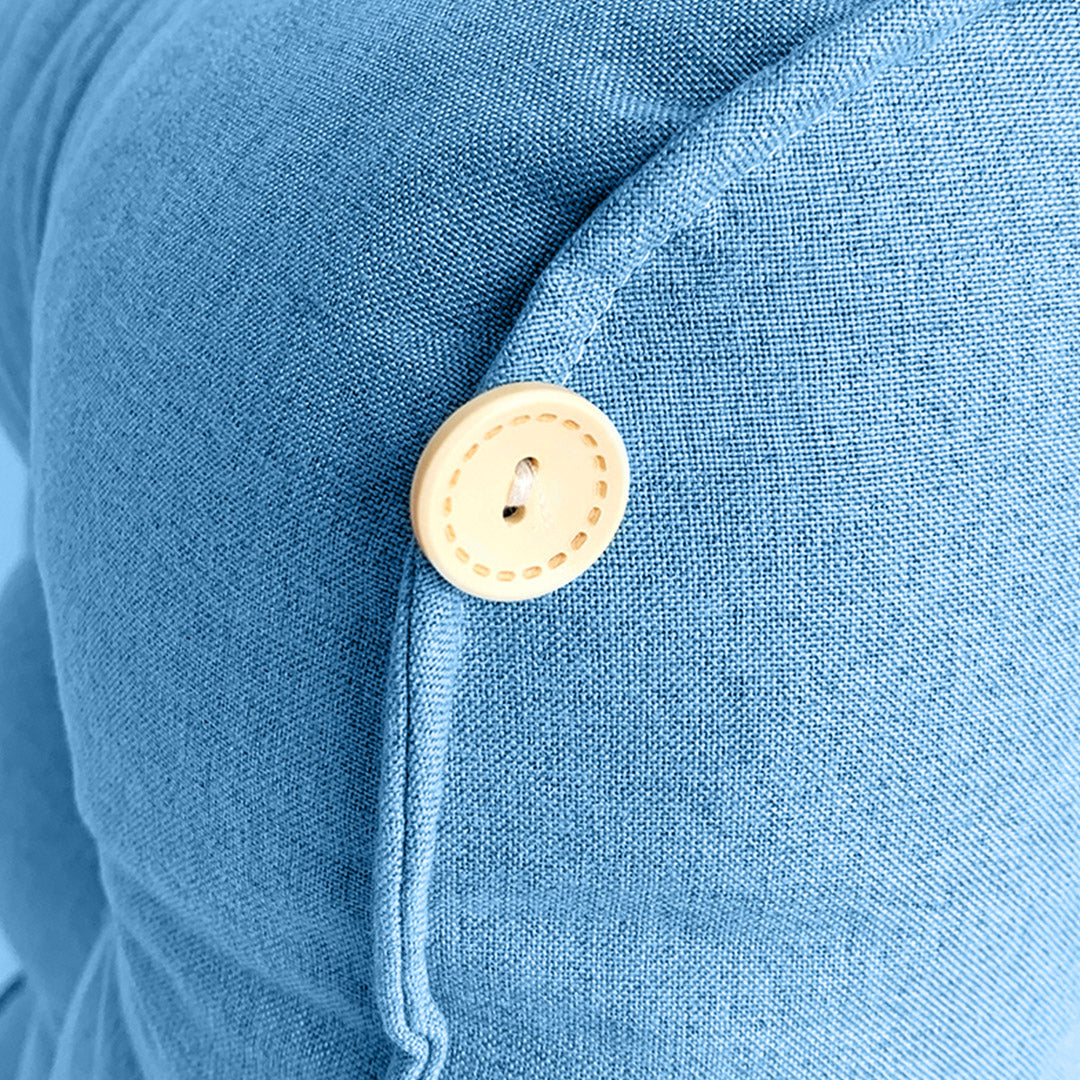 SOGA 2X 45cm Blue Triangular Wedge Lumbar Pillow Headboard Backrest Sofa Bed Cushion Home Decor