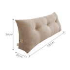 SOGA 100cm Beige Triangular Wedge Bed Pillow Headboard Backrest Bedside Tatami Cushion Home Decor