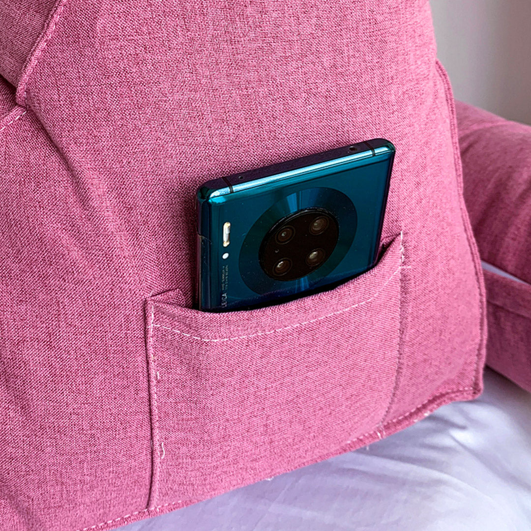 SOGA 4X 45cm Magenta Triangular Wedge Lumbar Pillow Headboard Backrest Sofa Bed Cushion Home Decor