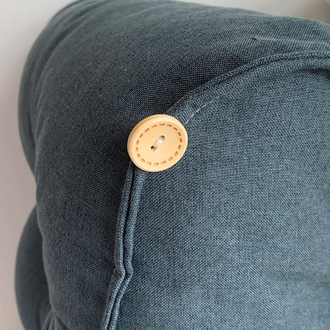 SOGA 45cm Grey Triangular Wedge Lumbar Pillow Headboard Backrest Sofa Bed Cushion Home Decor