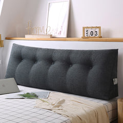 SOGA 4X 120cm Dark Grey Triangular Wedge Bed Pillow Headboard Backrest Bedside Tatami Cushion Home Decor