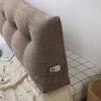 SOGA 2X 150cm Coffee Triangular Wedge Bed Pillow Headboard Backrest Bedside Tatami Cushion Home Decor