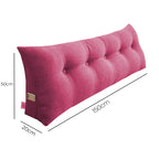 SOGA 4X 150cm Crabapple Red Triangular Wedge Bed Pillow Headboard Backrest Bedside Tatami Cushion Home Decor