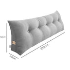 SOGA 180cm Silver Triangular Wedge Bed Pillow Headboard Backrest Bedside Tatami Cushion Home Decor