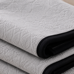 SOGA 230x200cm Silver Flannel Polyester Throw Blanket