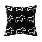 SOGA 45cm Throw Pillow Black Teddy Fleece Square Pony Design Decorative Cushion for Living Room