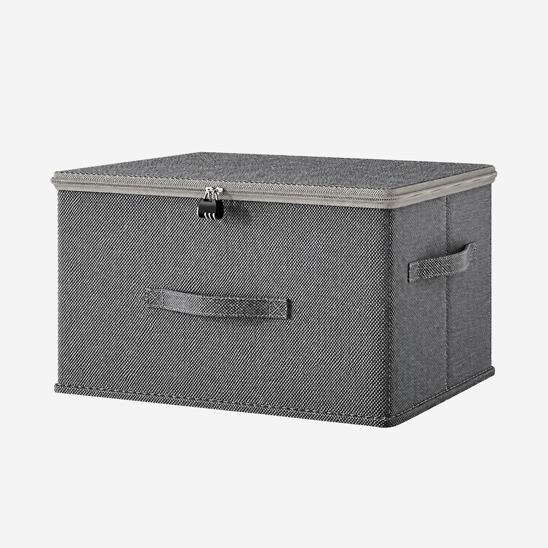 SOGA (49x37x30cm) Grey Fabric Storage Box Home Organizer