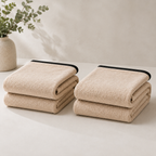 SOGA 2X 230x200cm Biege Flannel Polyester Throw Blanket