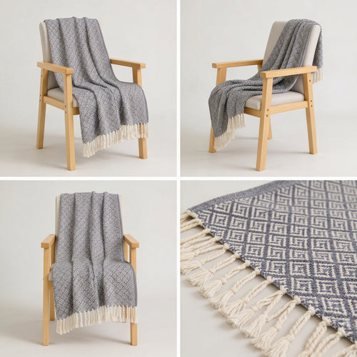 SOGA Grey Throw Blanket 127x170cm Soft Polyester Cozy Sofa Bed
