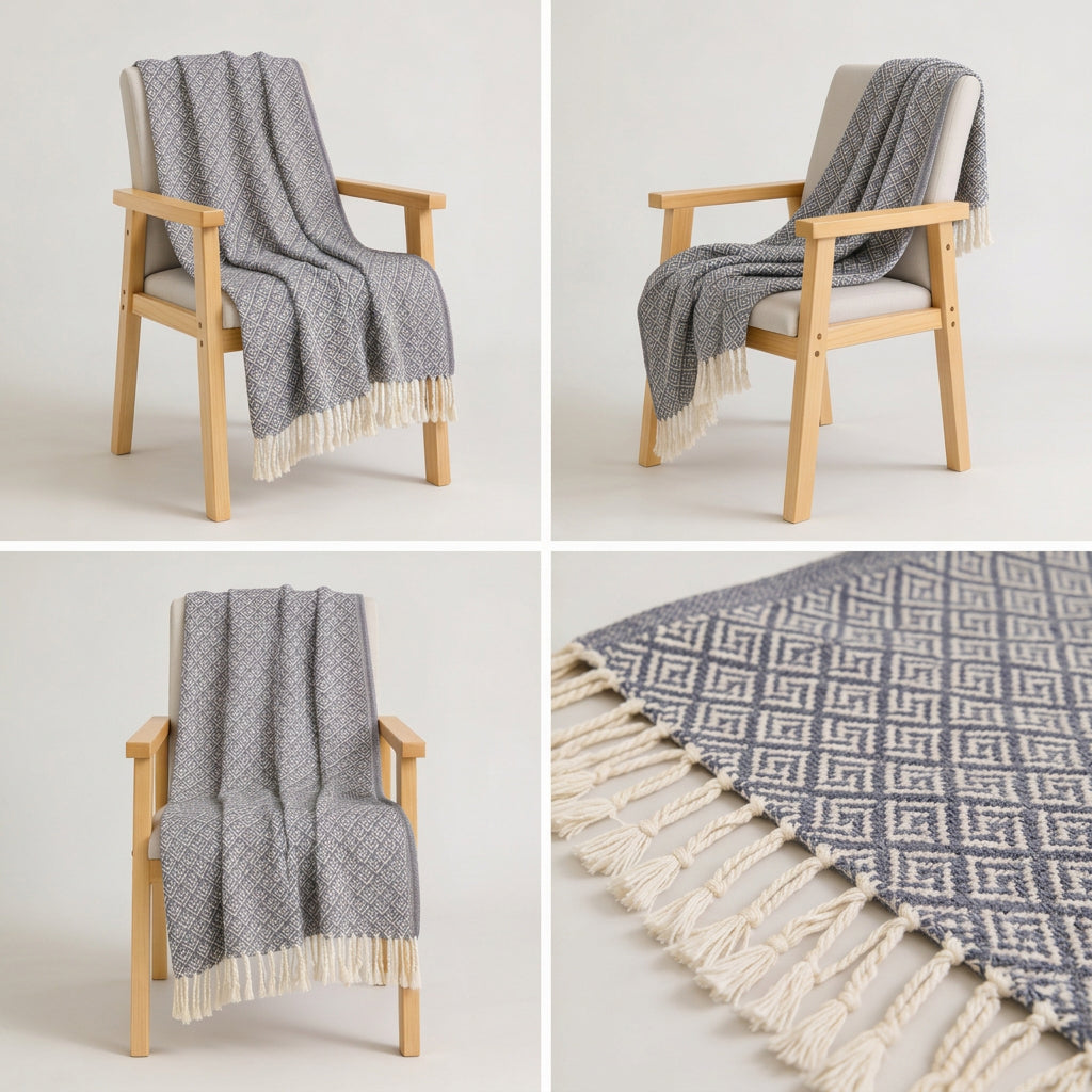 SOGA 2XGrey Throw Blanket 127x170cm Soft Polyester Cozy Sofa Bed