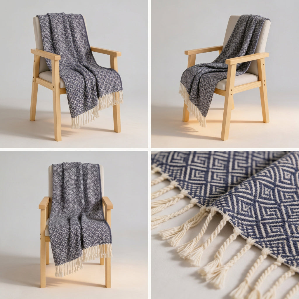 SOGA 2X Deep Navy Throw Blanket 127x170cm Soft Polyester Cozy Sofa