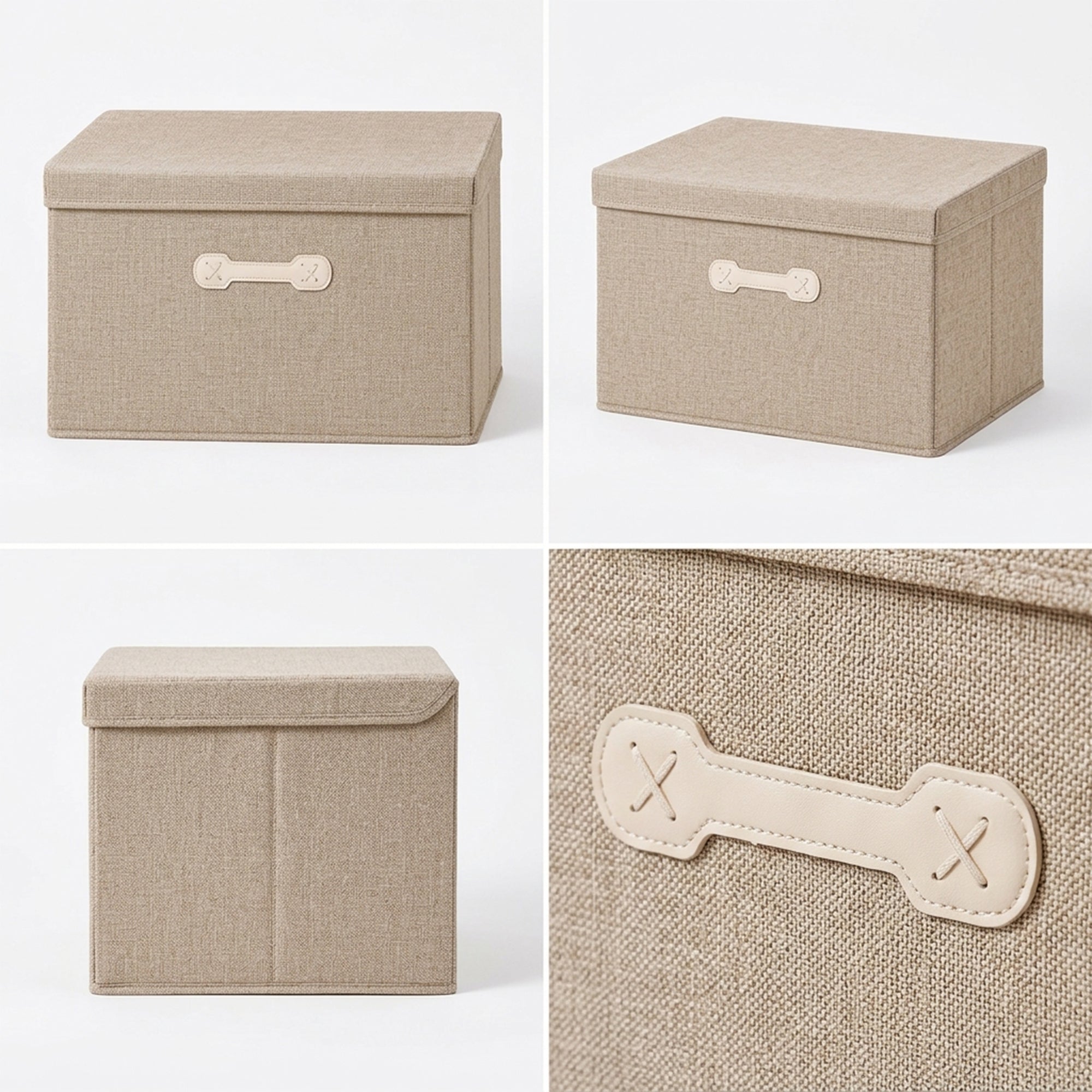 SOGA (40x30x25cm) Khaki 30L Fabric Storage Box Organizer