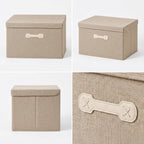 SOGA (35x28x18cm) Khaki 18L Fabric Storage Box Organizer