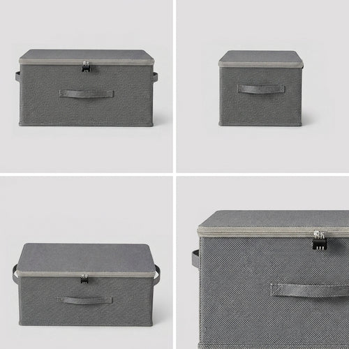 SOGA (45x35x25cm) Grey Fabric Storage Box Home Organizer