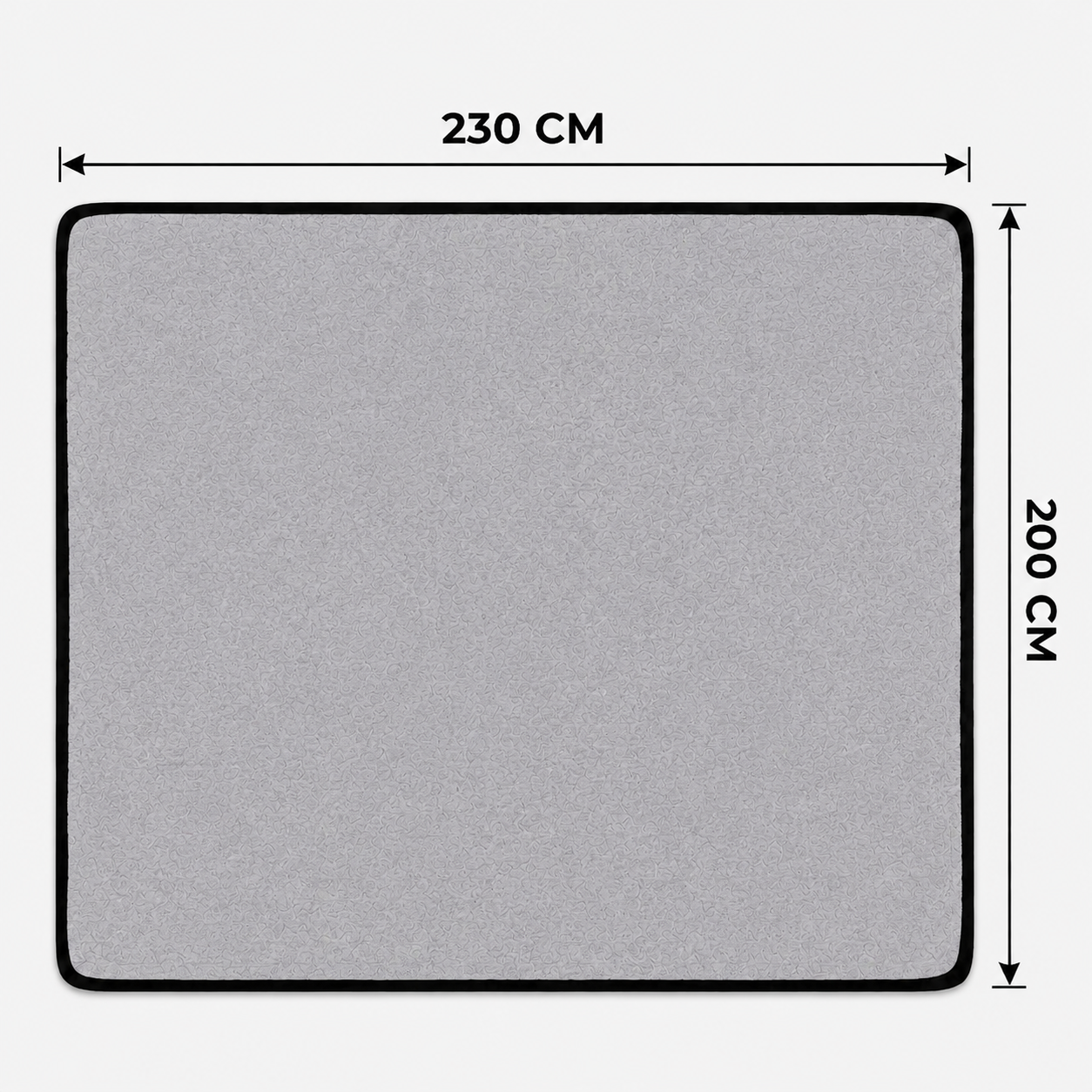 SOGA 230x200cm Silver Flannel Polyester Throw Blanket