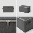 SOGA (38x26x15cm) Grey Fabric Storage Box Home Organizer (Medium)