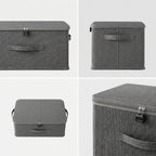 SOGA (60x40x30cm) Grey Fabric Storage Box Home Organizer