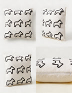 SOGA 2X 45cm Throw Pillow White Teddy Fleece Square Pony Design Decorative Cushion for Living Room