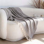SOGA 2XGrey Throw Blanket 127x170cm Soft Polyester Cozy Sofa Bed