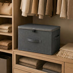 SOGA (49x37x30cm) Grey Fabric Storage Box Home Organizer