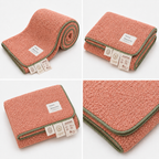 SOGA 2X 230x200cm Pink Flannel Polyester Throw Blanket