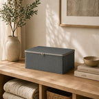 SOGA (30x20x13cm) Grey Fabric Storage Box Home Organizer (Small)