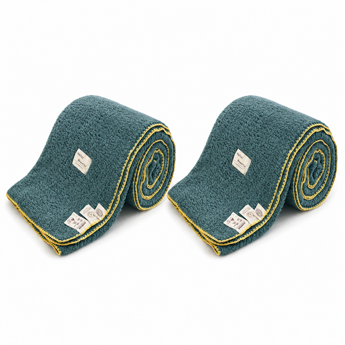 SOGA 2X 230x200cm Grayish-green Flannel Polyester Throw Blanket