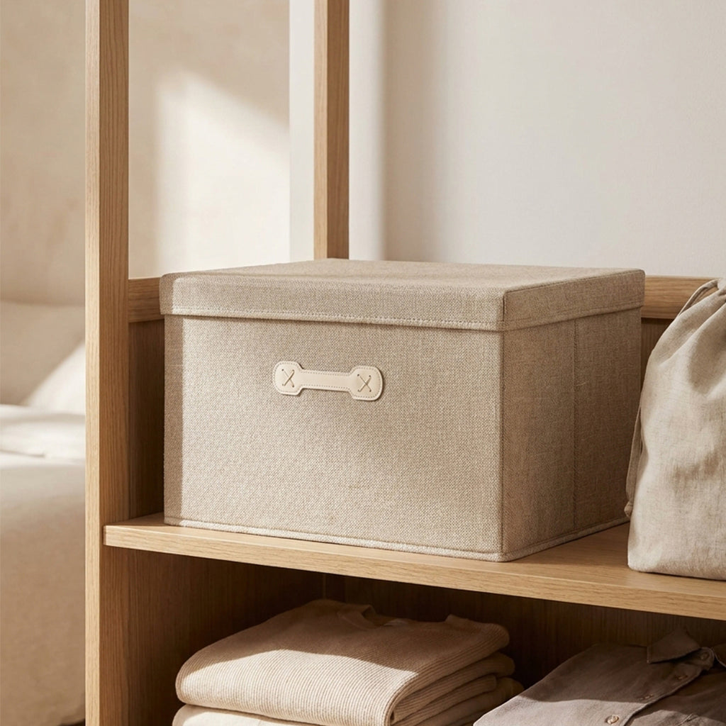 SOGA (50x40x30cm) Khaki 60L Fabric Storage Box Organizer