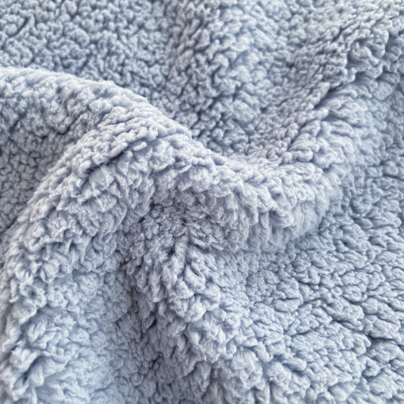 SOGA 230x200cm Dusty Blue Flannel Polyester Throw Blanket