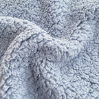 SOGA 230x200cm Dusty Blue Flannel Polyester Throw Blanket