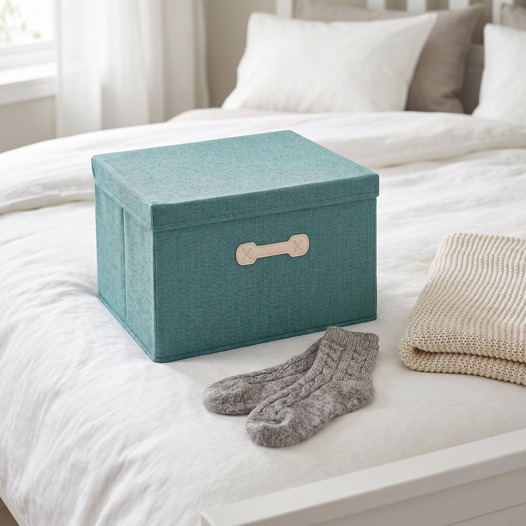 SOGA (60x42x35cm) Green 88L Fabric Storage Box Organizer