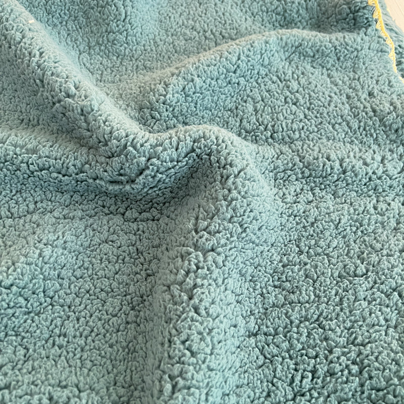 SOGA 230x200cm Grayish-green Flannel Polyester Throw Blanket