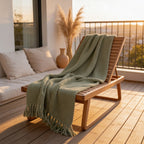 SOGA 2X Sage Green Polyester Throw Blanket 45x35x12cm Soft Cozy Sofa Bed