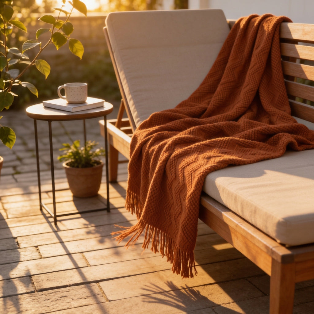 SOGA 2X Brown Polyester Throw Blanket Soft Cozy Sofa Bed