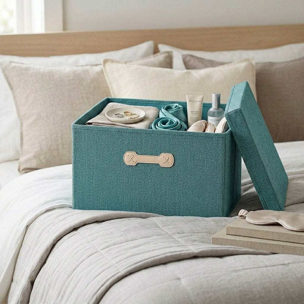 SOGA (60x42x35cm) Green 88L Fabric Storage Box Organizer