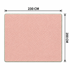 SOGA 230x200cm Pink Flannel Polyester Throw Blanket