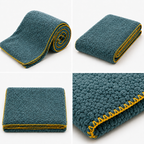 SOGA 2X 230x200cm Grayish-green Flannel Polyester Throw Blanket