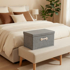SOGA (60x42x40cm) Grey 108L Fabric Storage Box Organizer