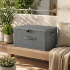 SOGA (60x40x30cm) Grey Fabric Storage Box Home Organizer