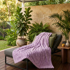 SOGA 230x200cm Purple Flannel Polyester Throw Blanket