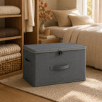 SOGA (49x37x30cm) Grey Fabric Storage Box Home Organizer
