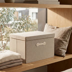 SOGA (46x36x28cm) Khaki 45L Fabric Storage Box Organizer