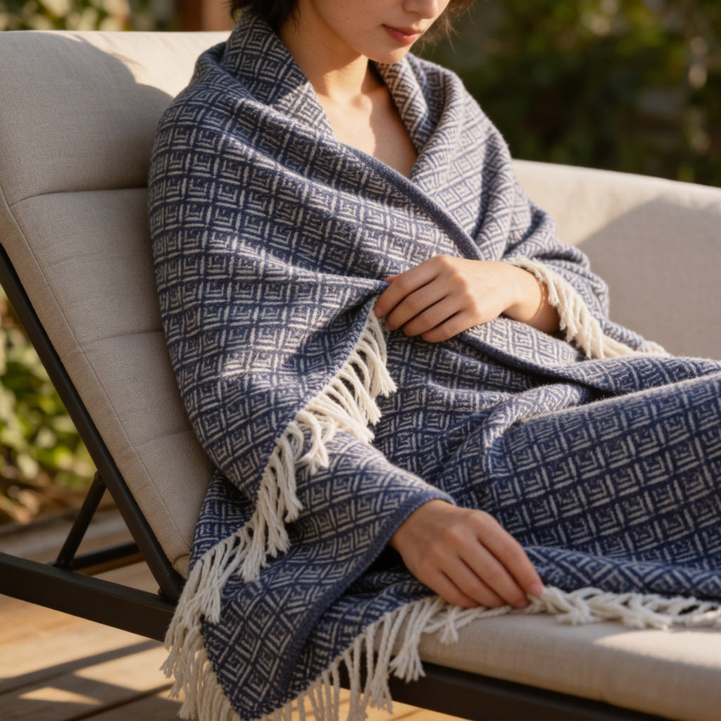 SOGA 2X Deep Navy Throw Blanket 127x170cm Soft Polyester Cozy Sofa
