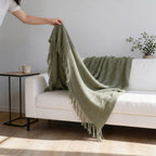 SOGA Green Polyester Throw Blanket Soft Cozy Sofa Bed