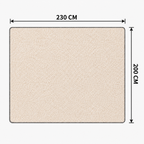 SOGA 230x200cm Peach Flannel Polyester Throw Blanket